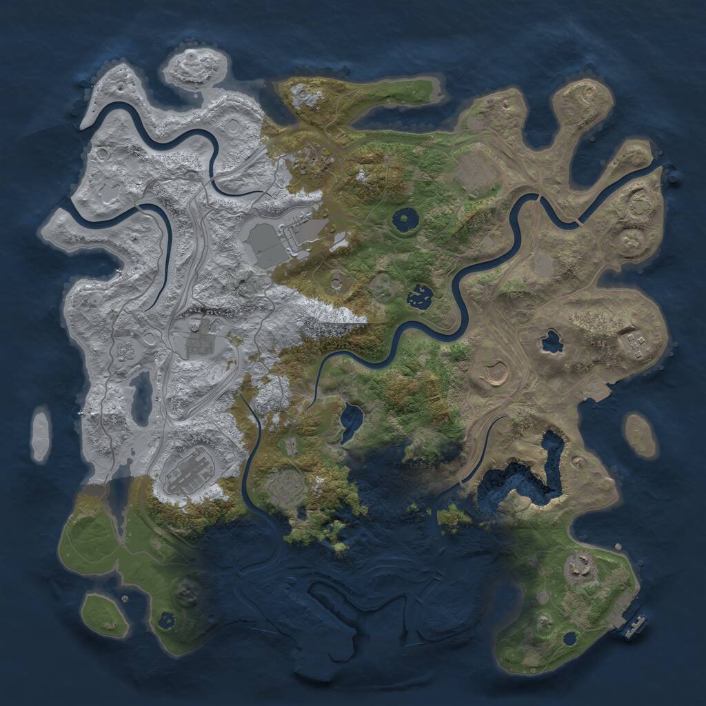 Rust Map: Procedural Map, Size: 4250, Seed: 1482157466, 16 Monuments