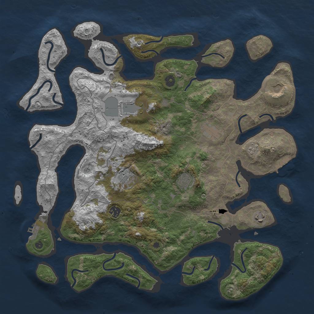 Rust Map: Procedural Map, Size: 4250, Seed: 1482157466, 13 Monuments