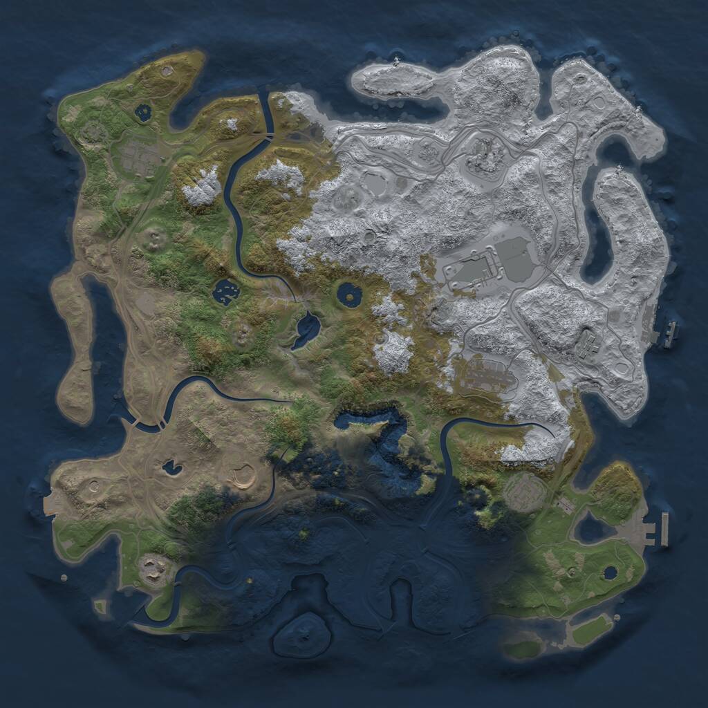 Rust Map: Procedural Map, Size: 4250, Seed: 211945673, 15 Monuments