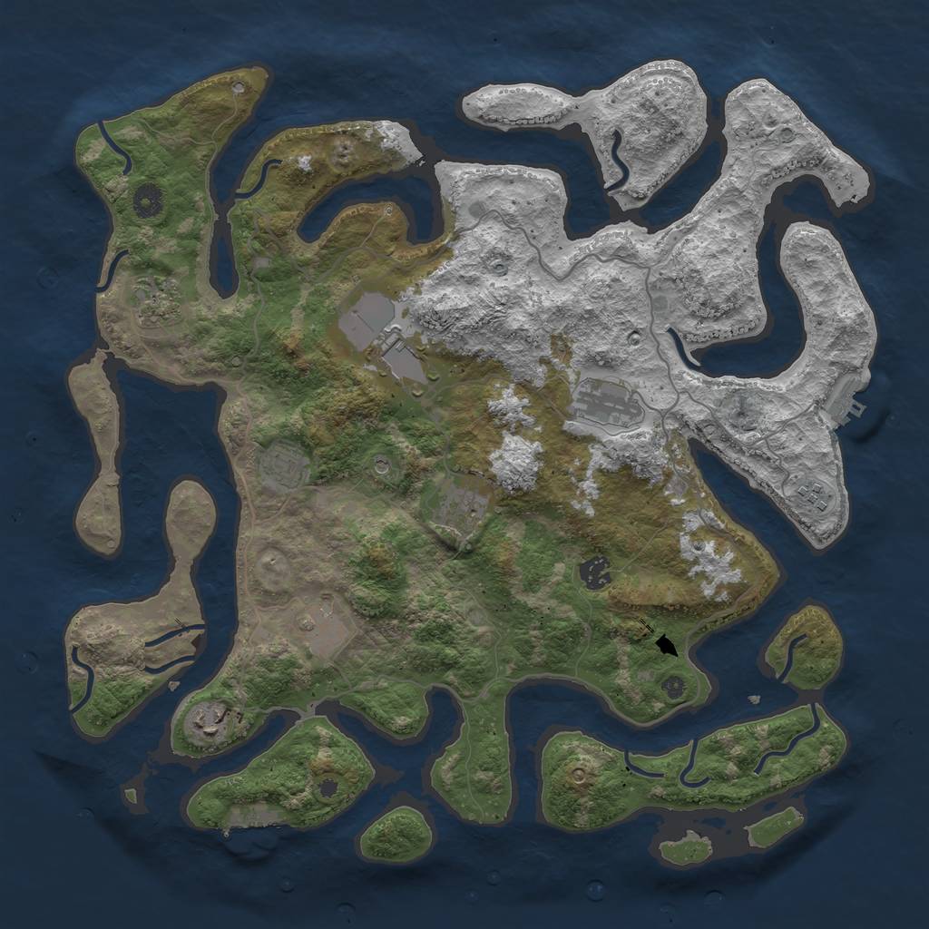 Rust Map: Procedural Map, Size: 4250, Seed: 211945673, 14 Monuments