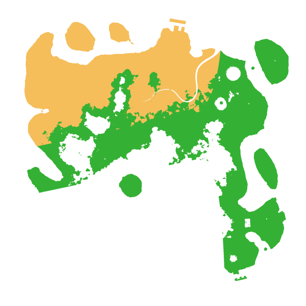 Biome Rust Map: Procedural Map, Size: 3800, Seed: 91207