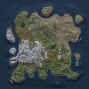 Thumbnail Rust Map: Procedural Map, Size: 3500, Seed: 17011, 12 Monuments