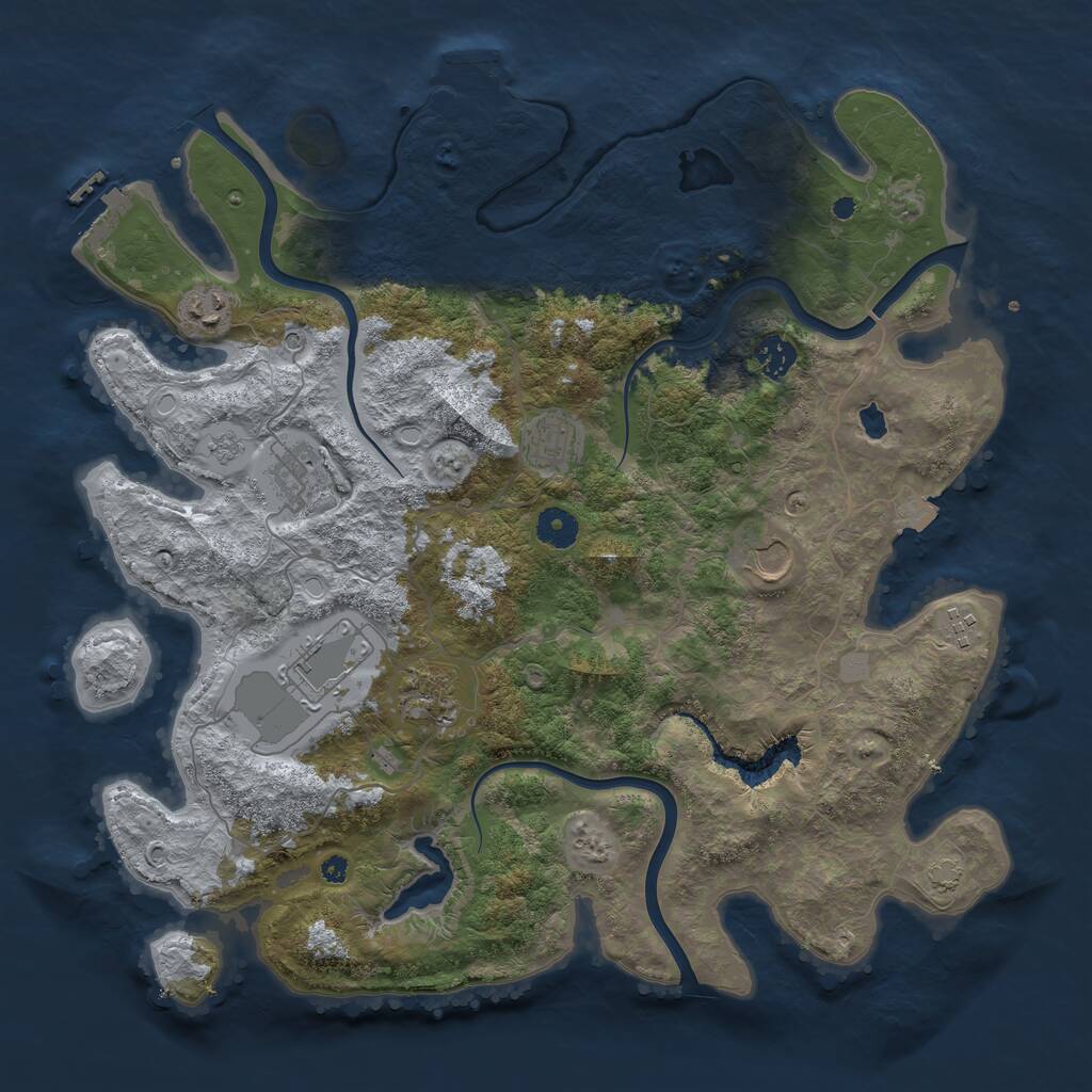 Rust Map: Procedural Map, Size: 4020, Seed: 13860, 14 Monuments
