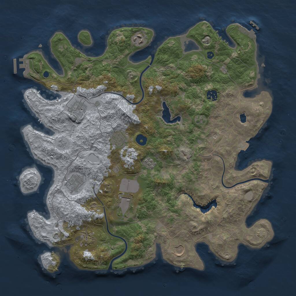 Rust Map: Procedural Map, Size: 4020, Seed: 13860, 15 Monuments