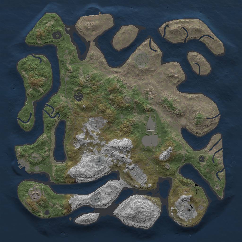Rust Map: Procedural Map, Size: 4000, Seed: 1406, 14 Monuments