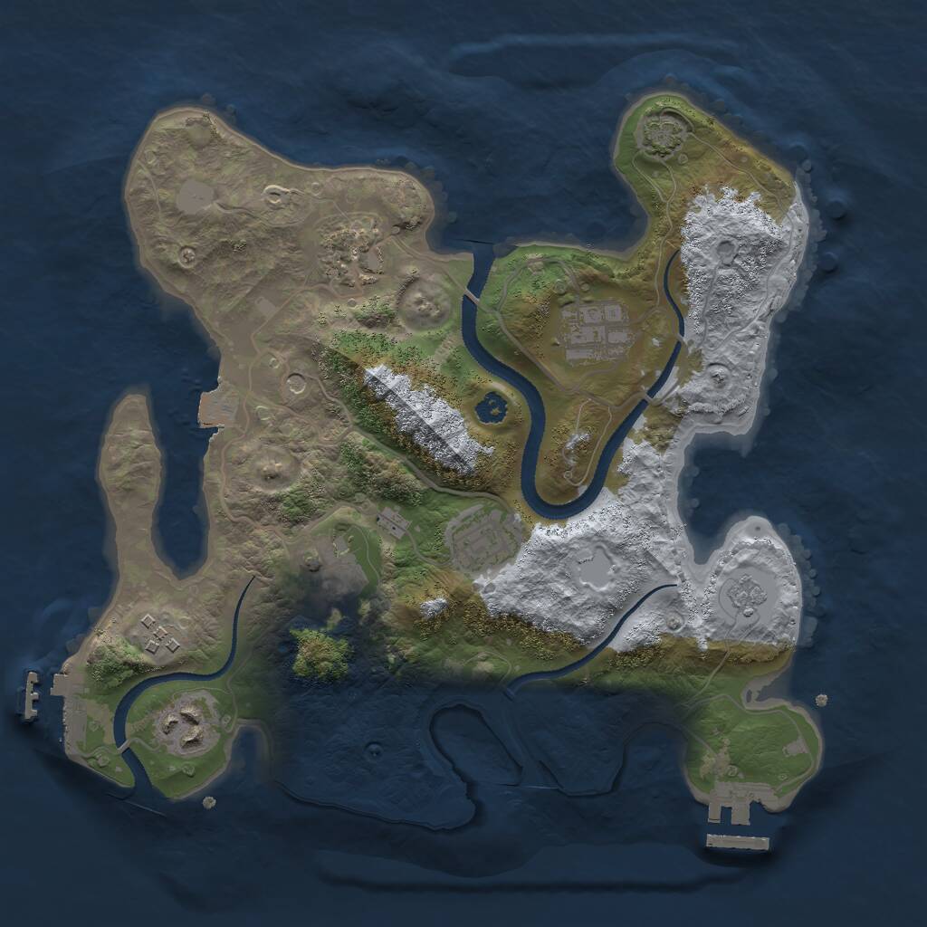 Rust Map: Procedural Map, Size: 3000, Seed: 8260, 12 Monuments