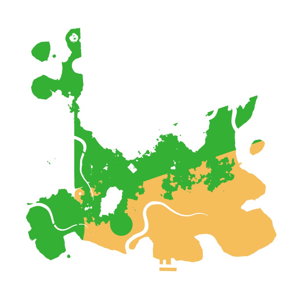 Biome Rust Map: Procedural Map, Size: 3500, Seed: 76496
