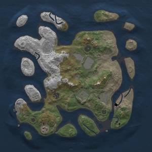 Thumbnail Rust Map: Procedural Map, Size: 3500, Seed: 2504, 11 Monuments