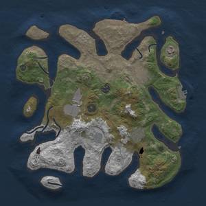 Thumbnail Rust Map: Procedural Map, Size: 3500, Seed: 4457, 12 Monuments