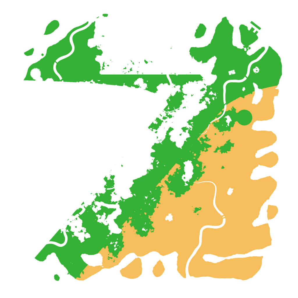 Biome Rust Map: Procedural Map, Size: 5000, Seed: 3001