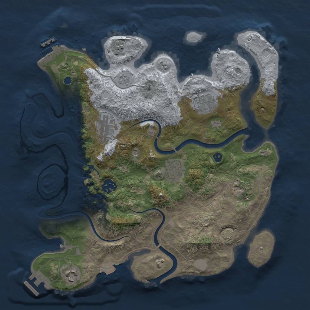 Rust Map: Procedural Map, Size: 3300, Seed: 946, 13 Monuments