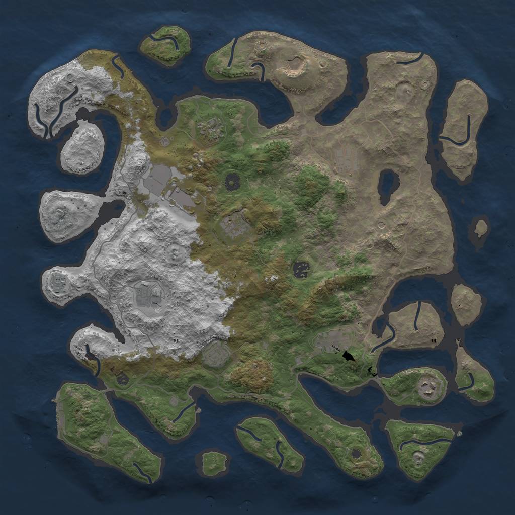 Rust Map: Procedural Map, Size: 4500, Seed: 88576395, 15 Monuments