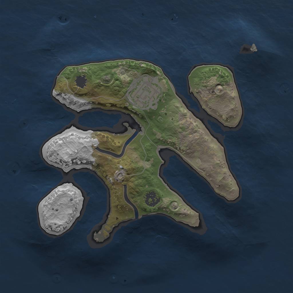 Rust Map: Procedural Map, Size: 2000, Seed: 4524, 3 Monuments