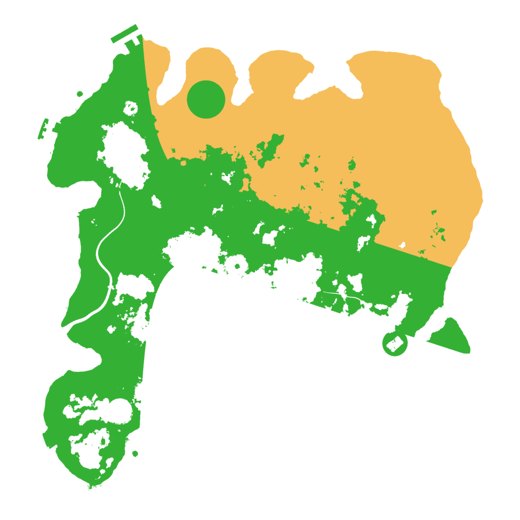 Biome Rust Map: Procedural Map, Size: 3600, Seed: 399955385