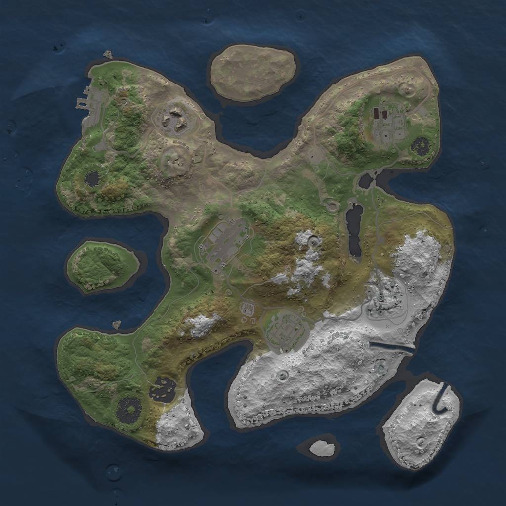 Rust Map: Procedural Map, Size: 2823, Seed: 8788, 9 Monuments