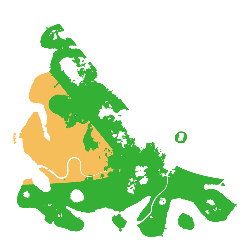 Biome Rust Map: Procedural Map, Size: 3500, Seed: 64576