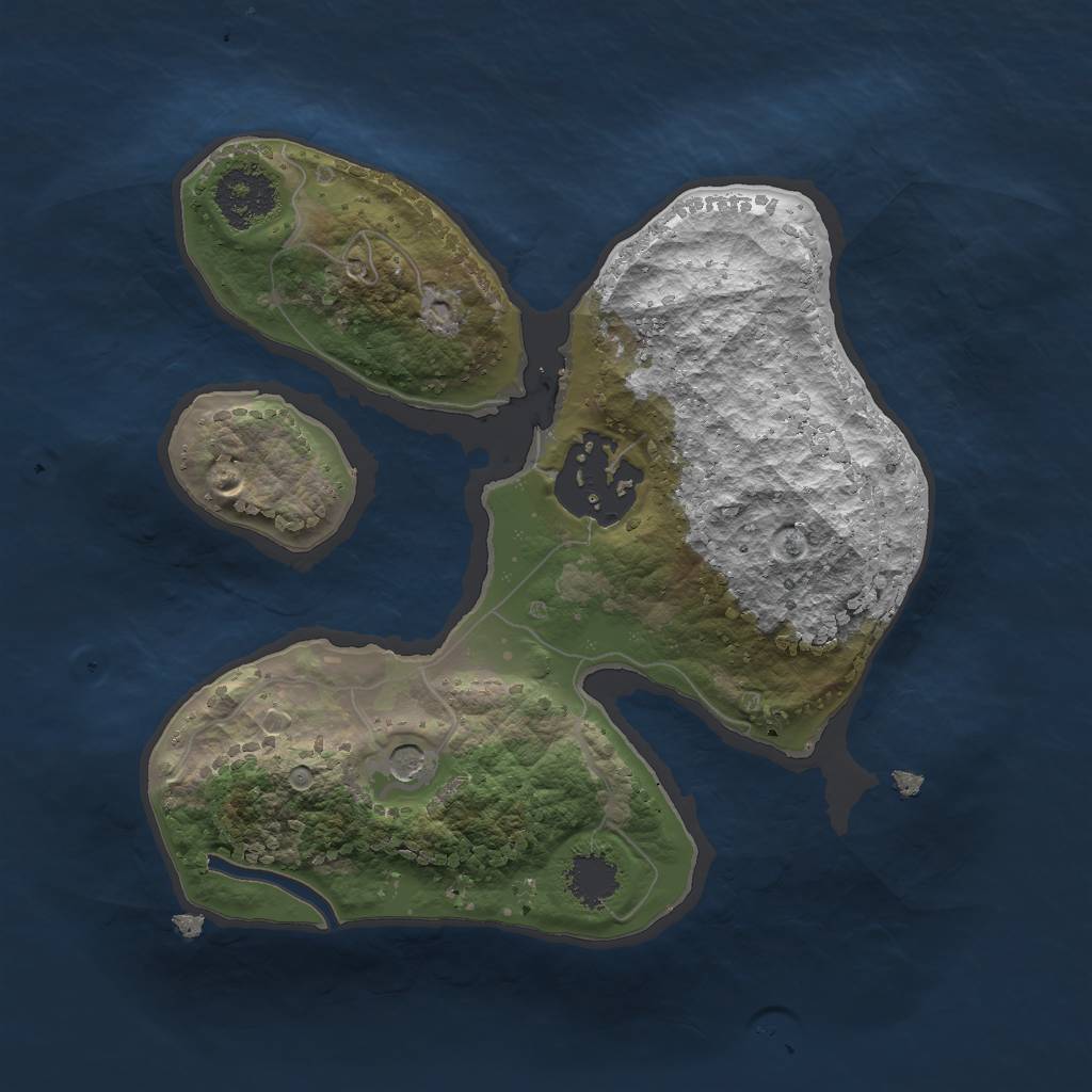 Rust Map: Procedural Map, Size: 1900, Seed: 162, 4 Monuments