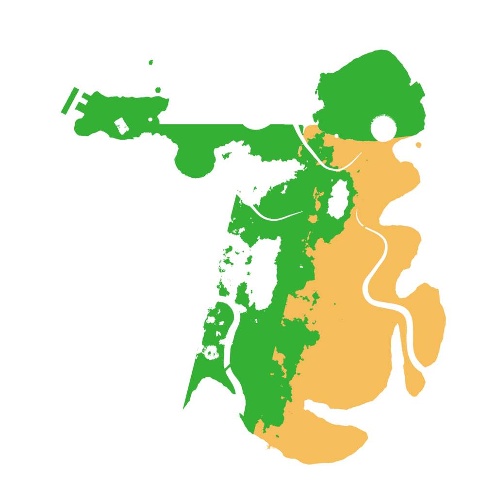 Biome Rust Map: Procedural Map, Size: 3500, Seed: 135781