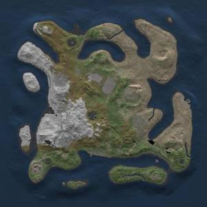 Thumbnail Rust Map: Procedural Map, Size: 3500, Seed: 18263860, 13 Monuments