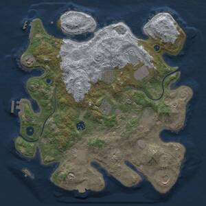 Thumbnail Rust Map: Procedural Map, Size: 3500, Seed: 803599, 15 Monuments