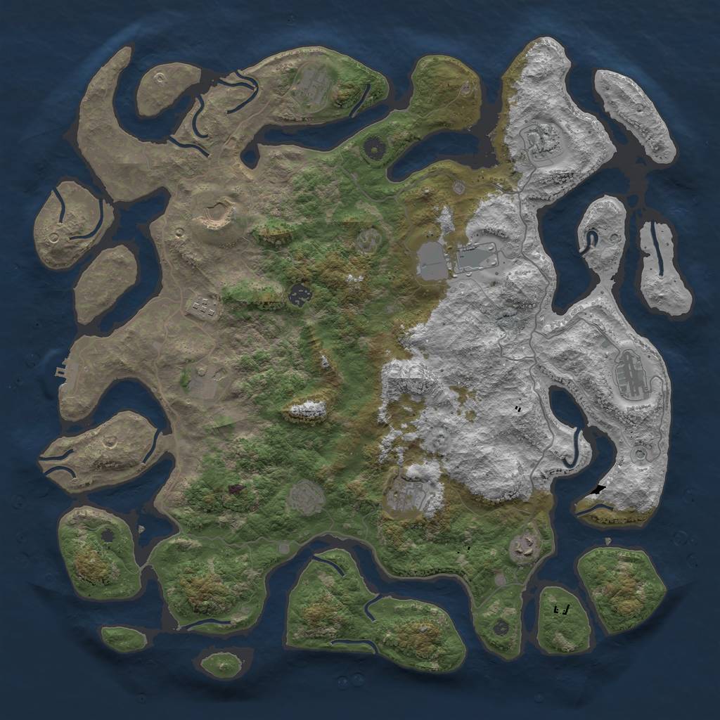 Rust Map: Procedural Map, Size: 4800, Seed: 1349582, 15 Monuments