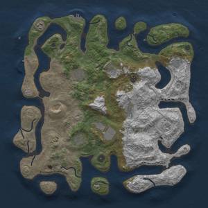 Thumbnail Rust Map: Procedural Map, Size: 4300, Seed: 335966842, 16 Monuments