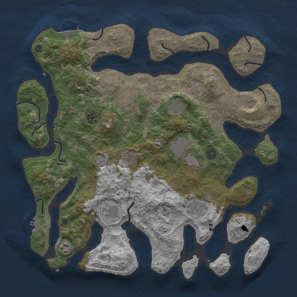 Rust Map: Procedural Map, Size: 4200, Seed: 1482080420, 15 Monuments