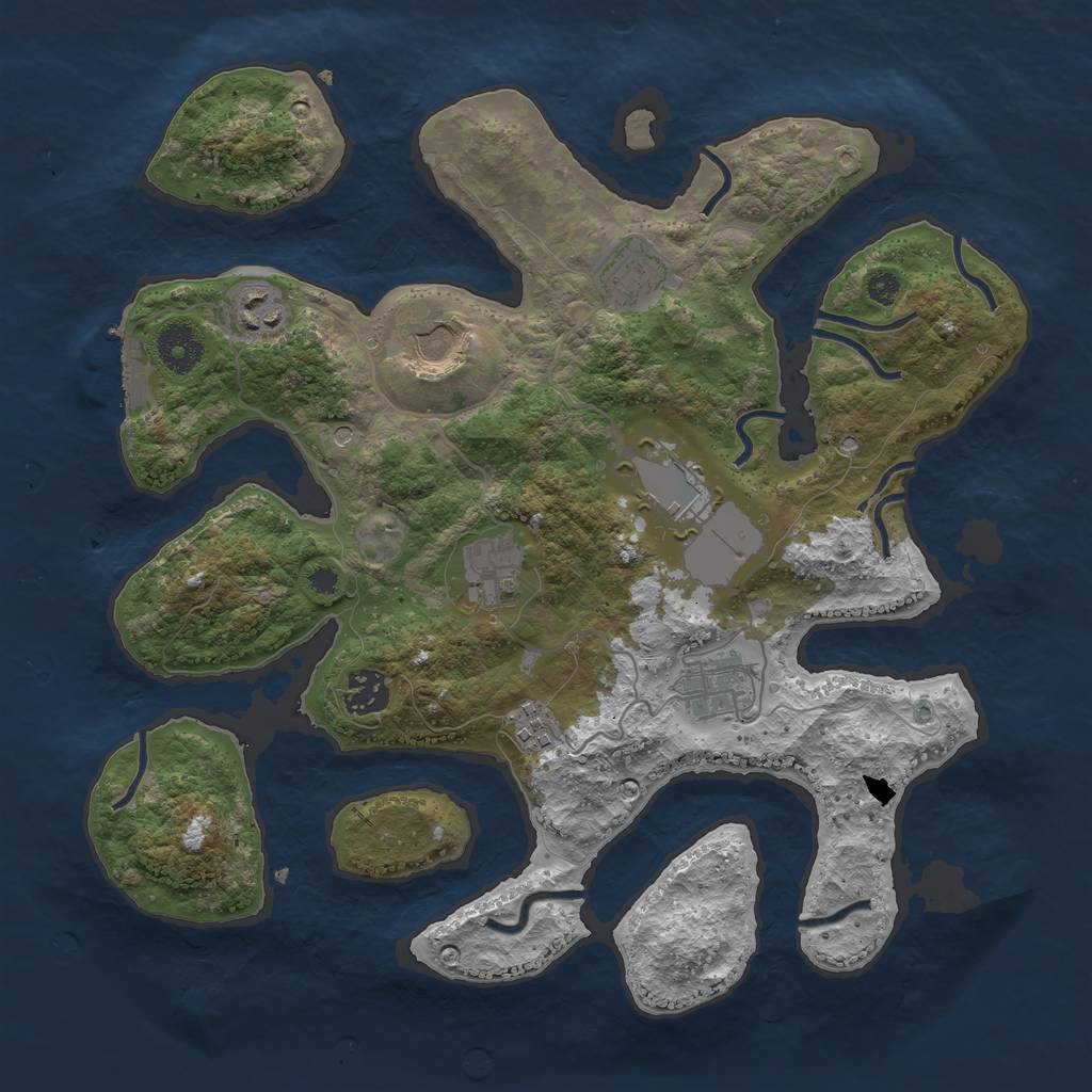 Rust Map: Procedural Map, Size: 3500, Seed: 1631988959, 12 Monuments