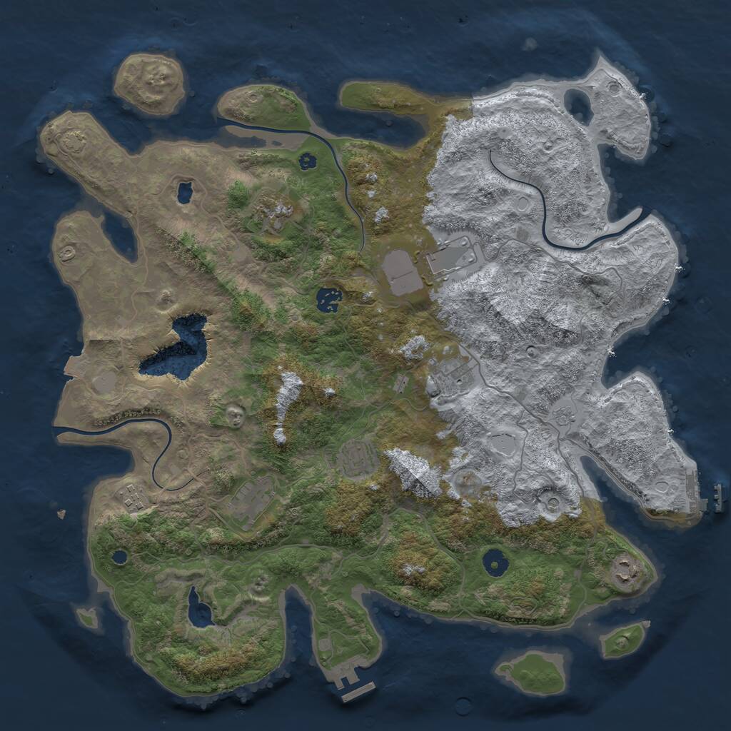 Rust Map: Procedural Map, Size: 4200, Seed: 5486202, 14 Monuments