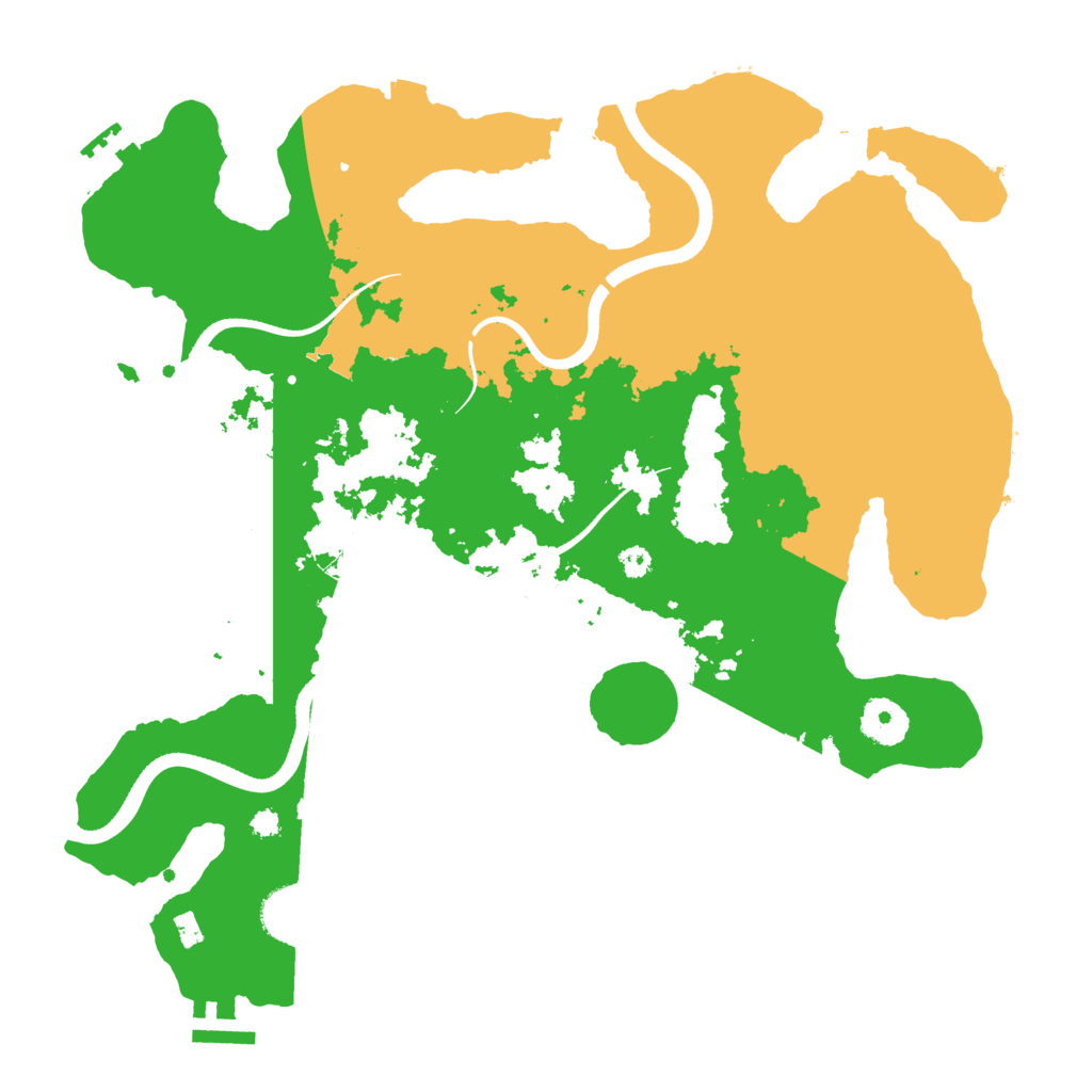 Biome Rust Map: Procedural Map, Size: 3500, Seed: 106411236
