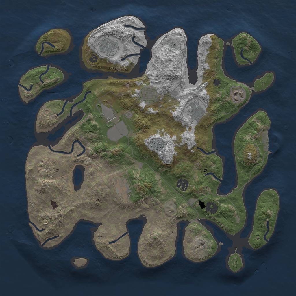 Rust Map: Procedural Map, Size: 3700, Seed: 13072021, 13 Monuments