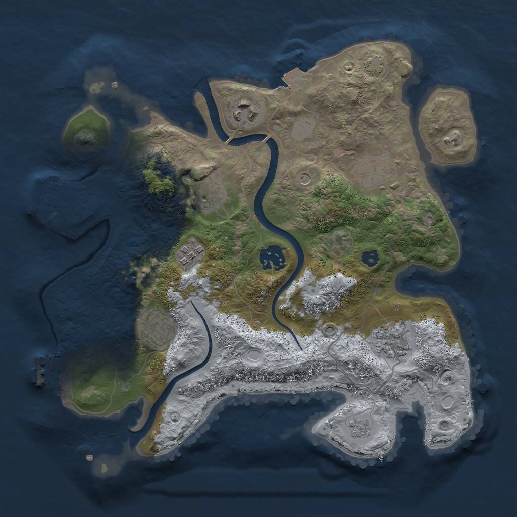 Rust Map: Procedural Map, Size: 3000, Seed: 16052517, 13 Monuments