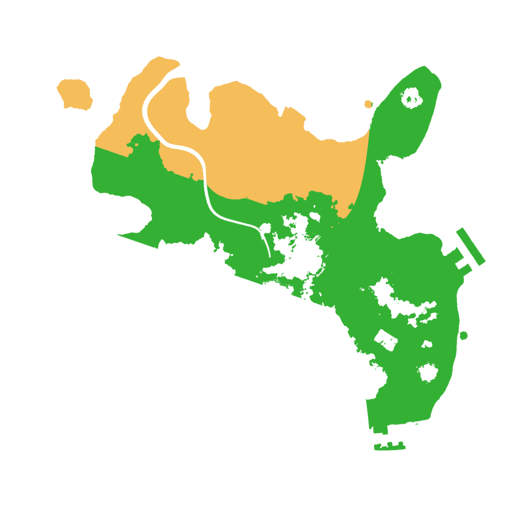 Biome Rust Map: Procedural Map, Size: 2500, Seed: 87744347
