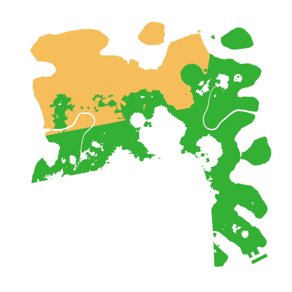Biome Rust Map: Procedural Map, Size: 3500, Seed: 515