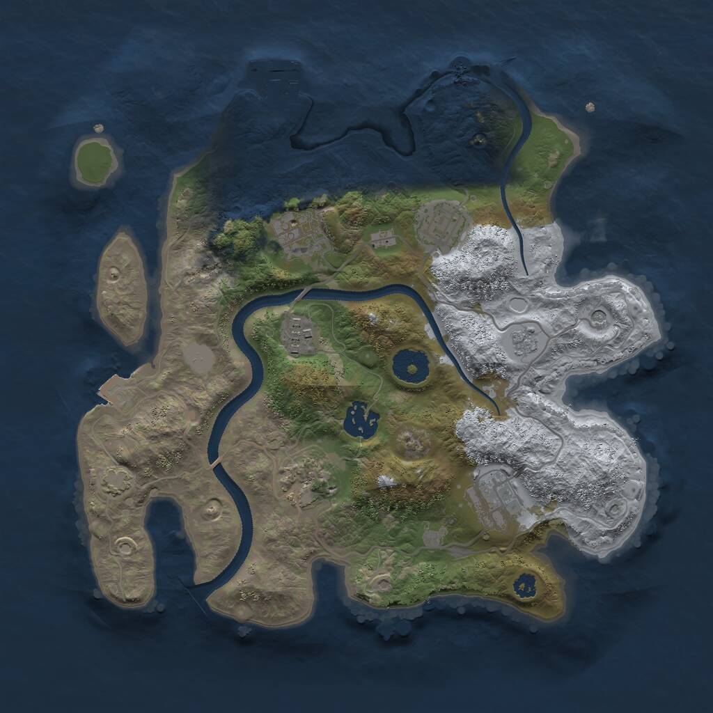 Rust Map: Procedural Map, Size: 3000, Seed: 1516993114, 11 Monuments