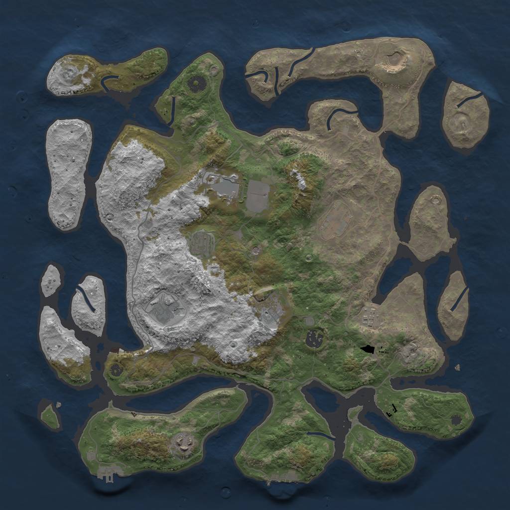 Rust Map: Procedural Map, Size: 4250, Seed: 7564, 14 Monuments