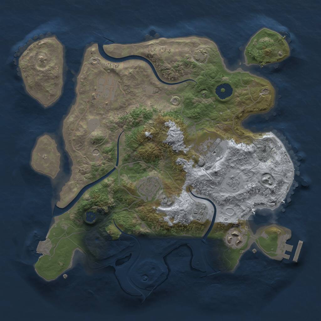Rust Map: Procedural Map, Size: 3000, Seed: 902089085, 10 Monuments