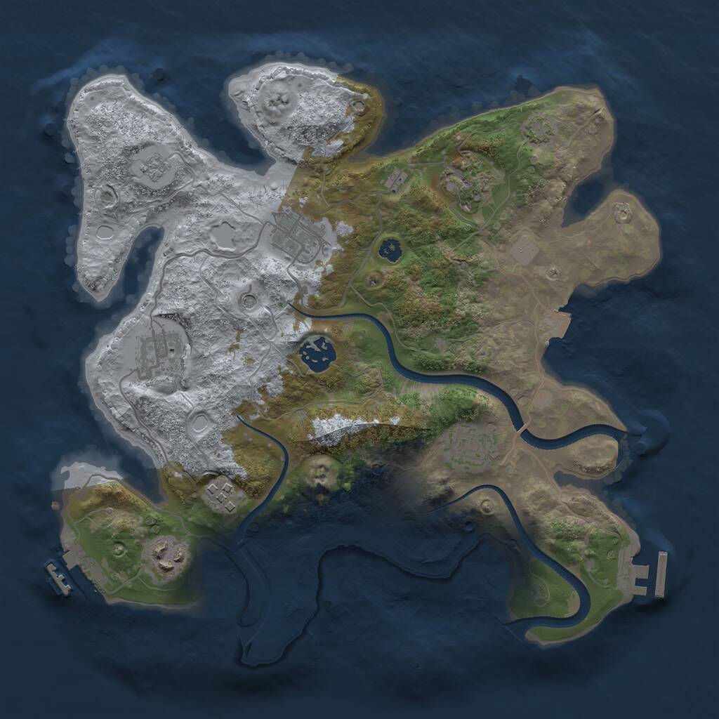 Rust Map: Procedural Map, Size: 3200, Seed: 108158149, 13 Monuments