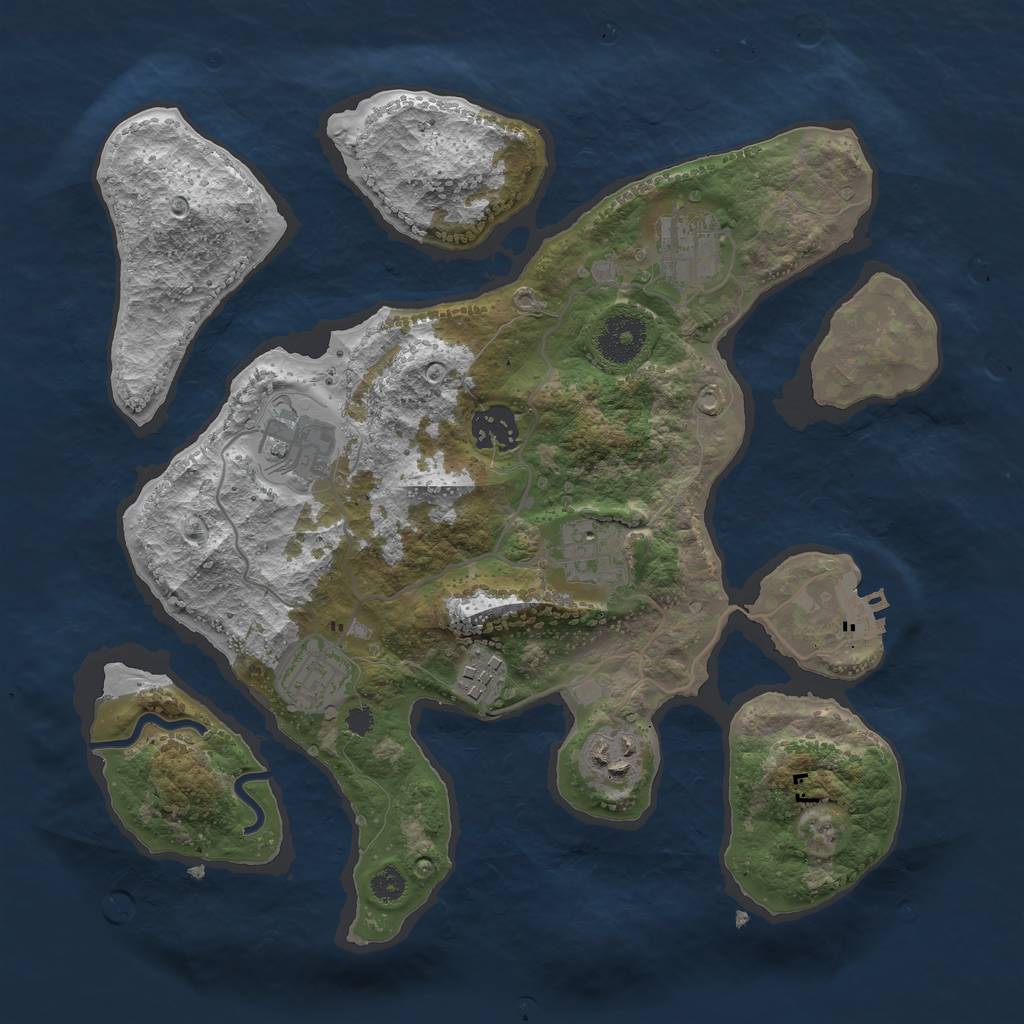 Rust Map: Procedural Map, Size: 3200, Seed: 108158149, 10 Monuments