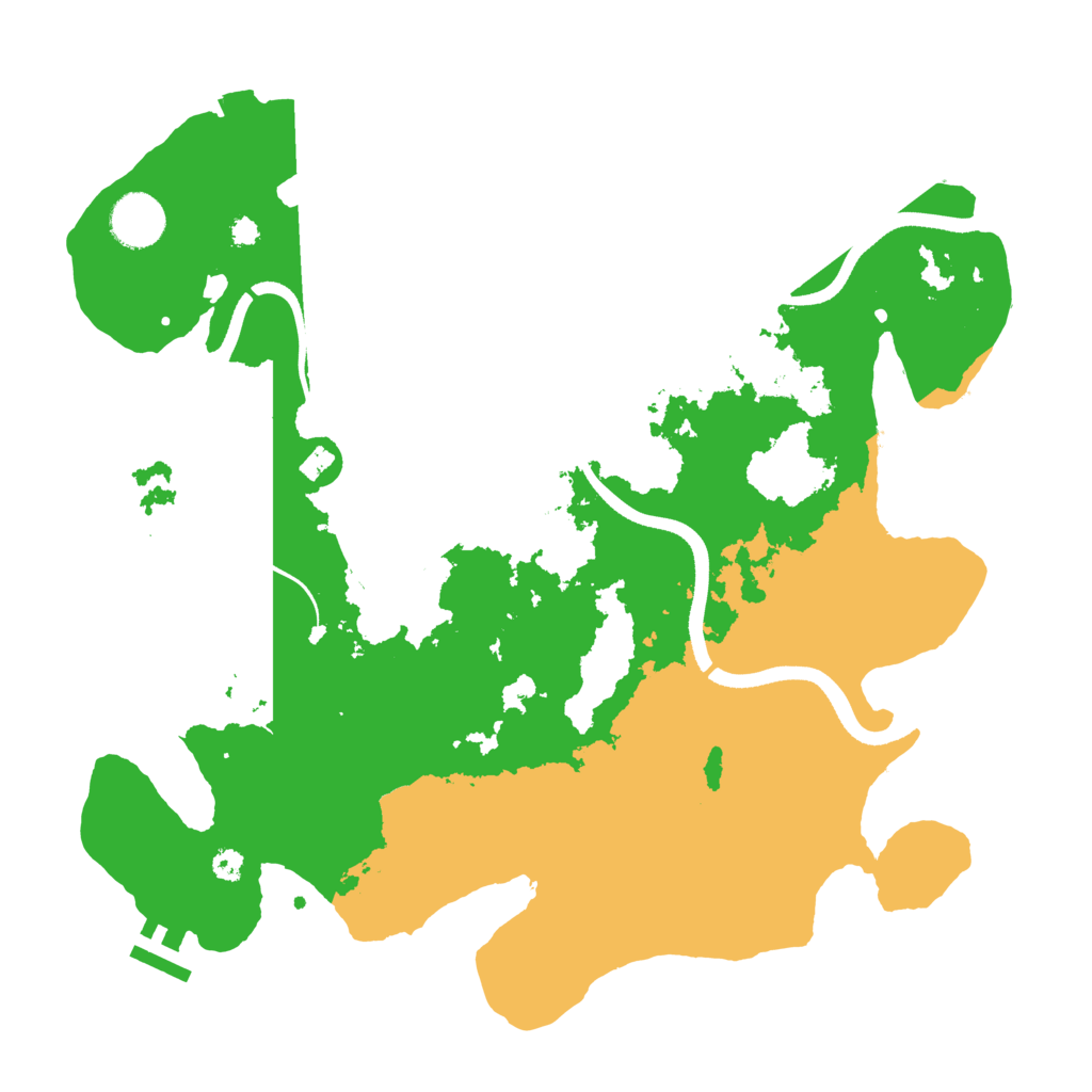 Biome Rust Map: Procedural Map, Size: 3500, Seed: 5245234
