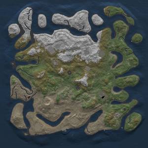 Thumbnail Rust Map: Procedural Map, Size: 5000, Seed: 11, 16 Monuments
