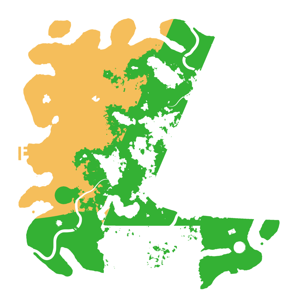 Biome Rust Map: Procedural Map, Size: 4500, Seed: 2001