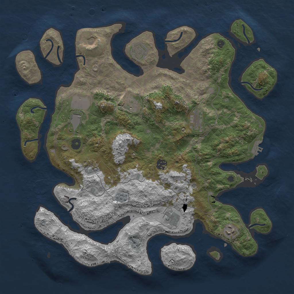 Rust Map: Procedural Map, Size: 4200, Seed: 6738, 14 Monuments