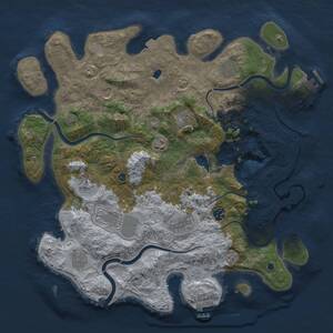Thumbnail Rust Map: Procedural Map, Size: 4200, Seed: 6738, 16 Monuments