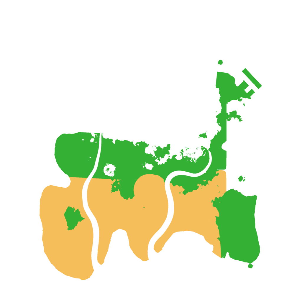 Biome Rust Map: Procedural Map, Size: 2500, Seed: 1018372183