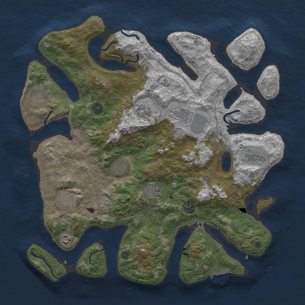 Rust Map: Procedural Map, Size: 4250, Seed: 26542, 14 Monuments