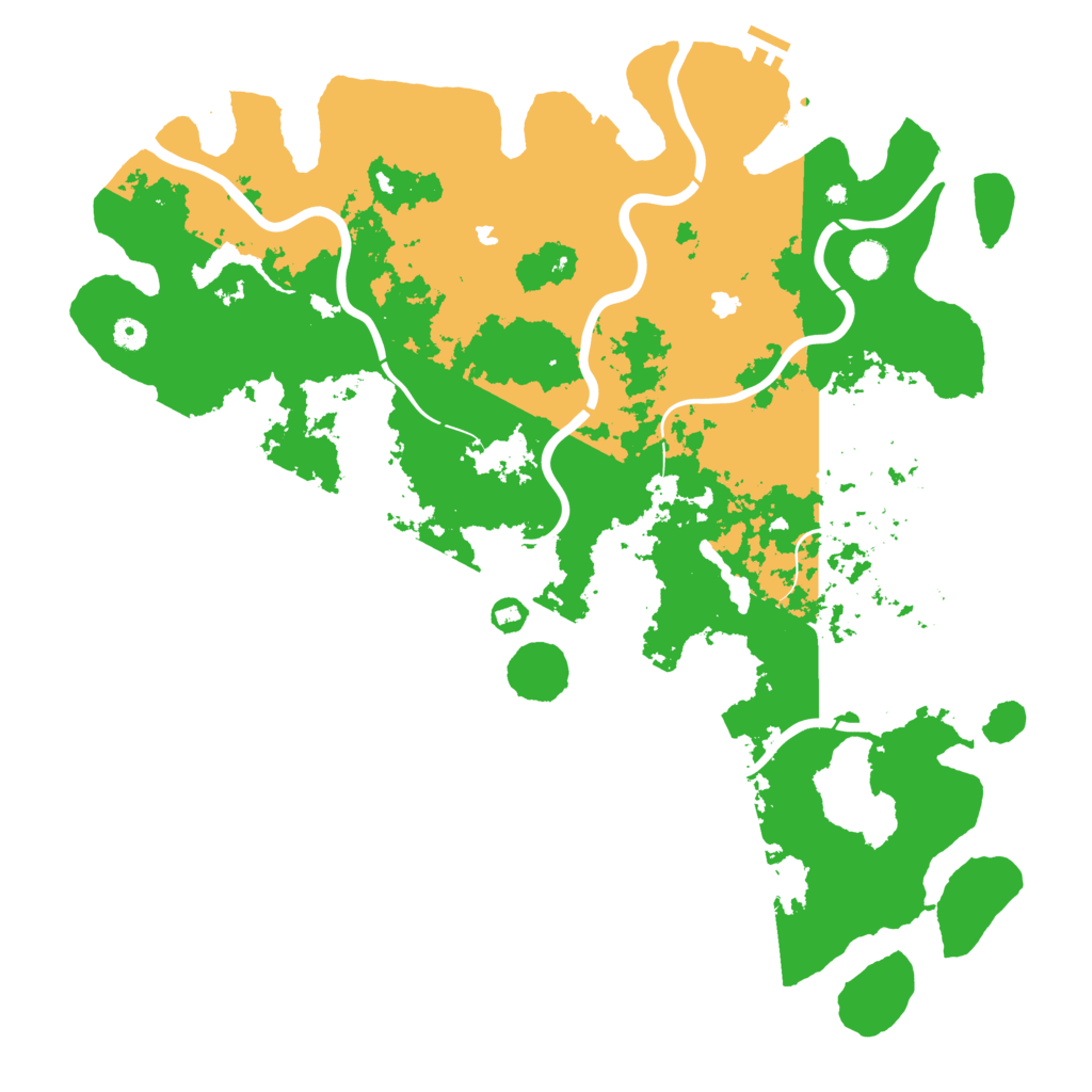 Biome Rust Map: Procedural Map, Size: 5000, Seed: 77522
