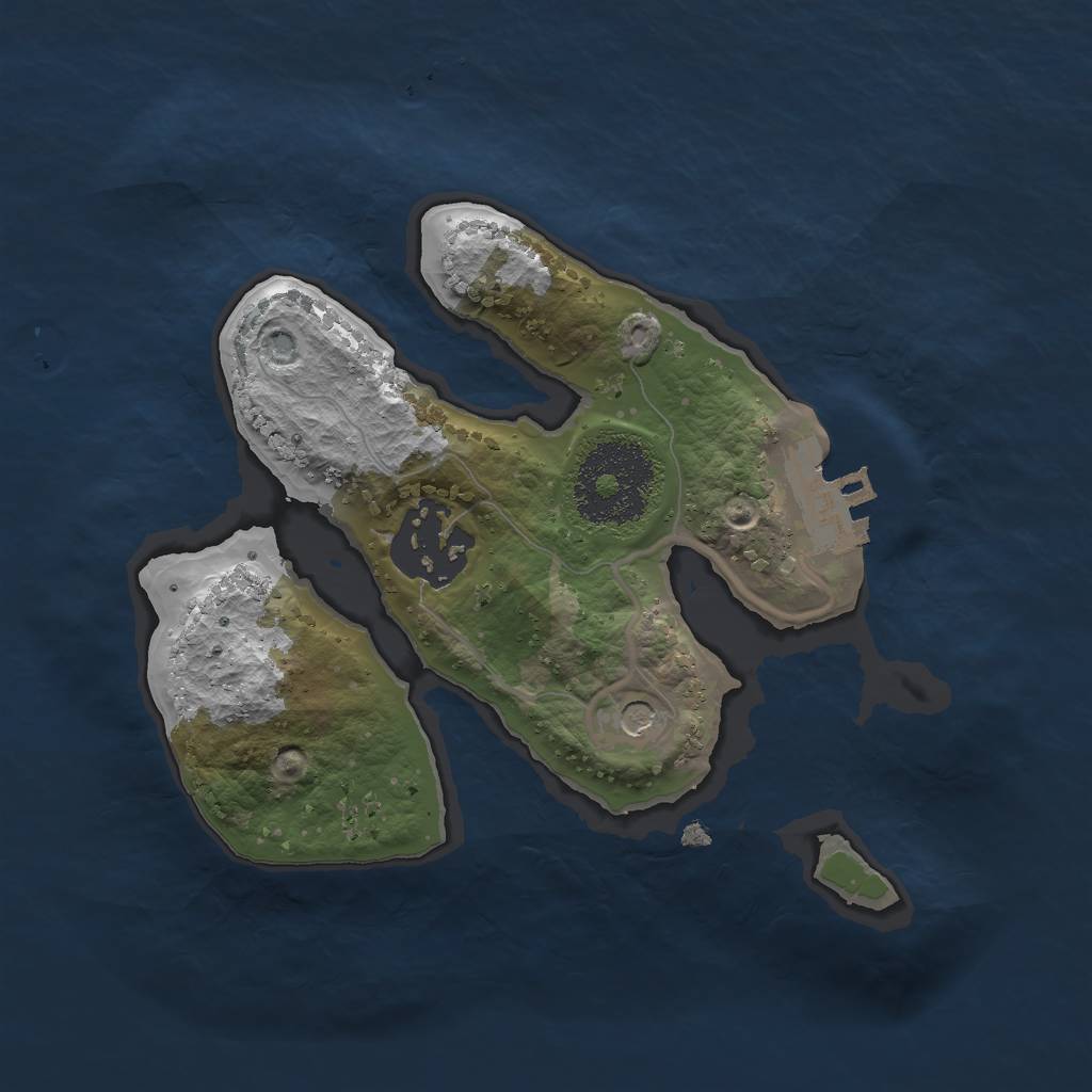 Rust Map: Procedural Map, Size: 2000, Seed: 16942, 5 Monuments