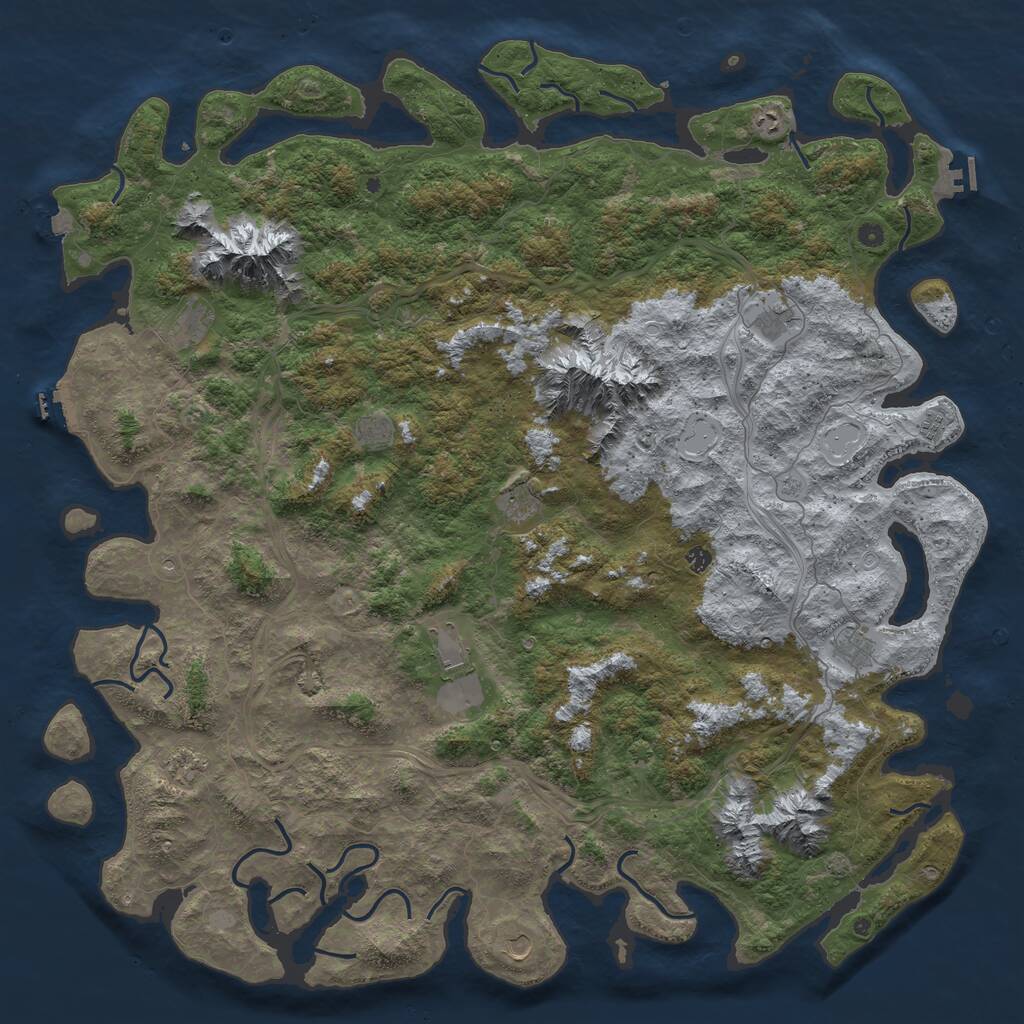 Rust Map: Procedural Map, Size: 6000, Seed: 99762544, 17 Monuments