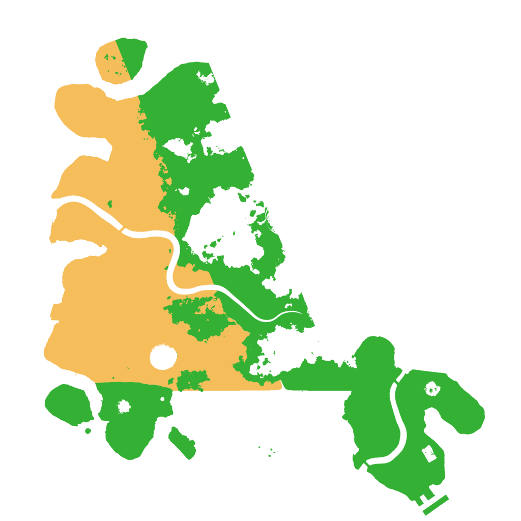 Biome Rust Map: Procedural Map, Size: 3650, Seed: 74581